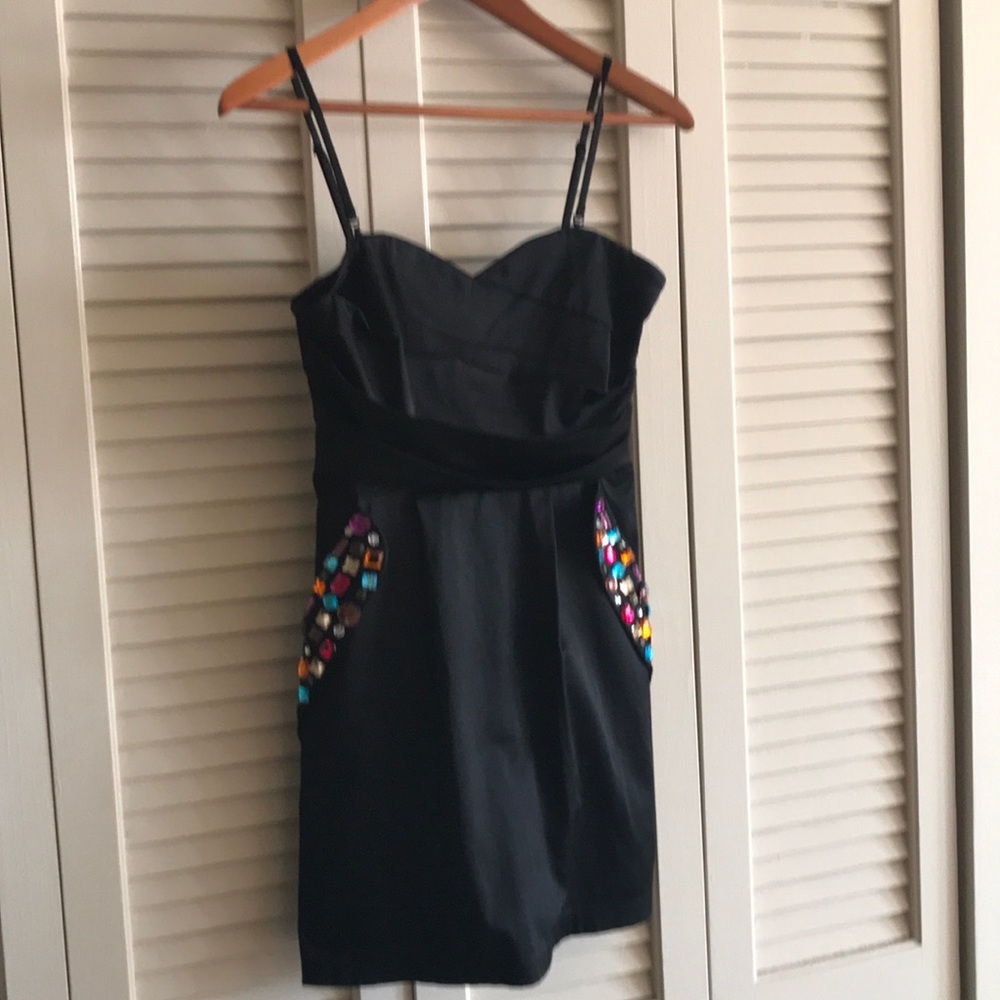 Little black dress with jewel pockets